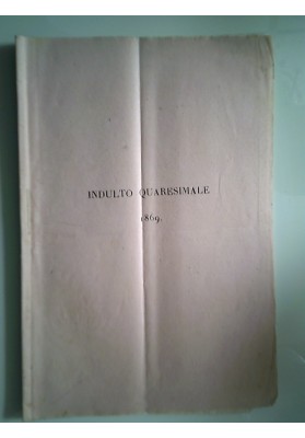 INDULTO QUARESIMALE 1869