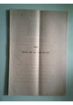 FESTA DEL SACRAMENTO 1863