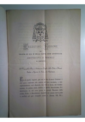 OMELIA CONTRO IL LIBERTINAGGIO Vercelli  1875