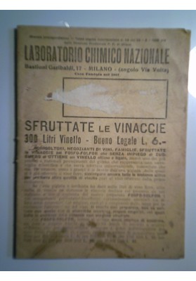 LABORATORIO CHIMICO NAZIONALE 1936
