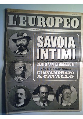 L'EUROPEO Anno VII n.28 8 Luglio 1951 SAVOIA INTIMI