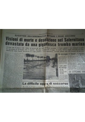 Nuova GAZZETTA DEL POPOLO Mercoledì 27 Ottobre 1954 RITORNO DI TRIESTE ALL'ITALIA - ALLUVIONE DI SALERNO