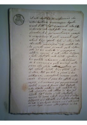 Convenzione Militare per la Guarnigione della Città di Novara Anno 1838