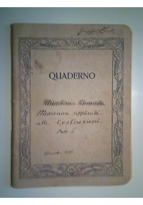 Meccanica applicata alle Costruzioni Parte I Dicembre 1930