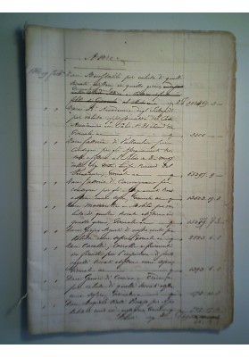 Manoscritto Registro Contabile Famiglia Ricciardi della Vernaccia - Italia, 1860