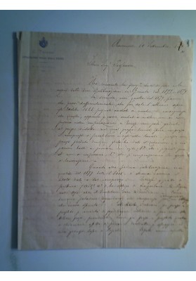 Lettera "C. TRIOSSI APPALTATORE DELLE REALI PINETA RAVENNA" 1870