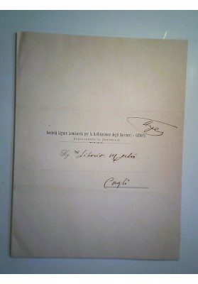 Società Ligure Lombarda LAVORO DI RINNOVO Senigallia 1898