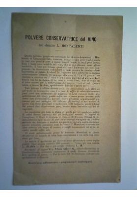 LABORATORIO CHIMICO FARMACEUTICO L. MONTALENTI - CASALE MONFERRATO 1876