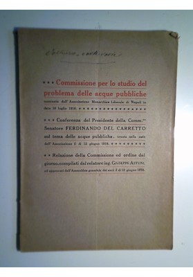 COMMISSIONE PER LO STUDIO DEL PROBLEMA DELLE ACQUE PUBBLICHE