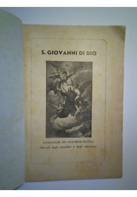 BREVI CENNI BIOGRAFICI DEIL NOVELLO PATRONO DEGLI INFERMIERI S. GIOVANNI DI DIO