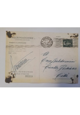 Cartolina Fotografica Autografa della Medium SEMIRAMIDE