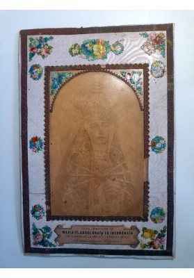 Fotografia Albumina "MARIA SS. ADDOLARATA ED INCORONATA - FOTOGRAFIA ERCOLANA"