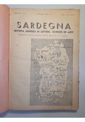 SARDEGNA RIVISTA MENSILE DI LETTERE, SCIENZE ED ARTI Annata 1938