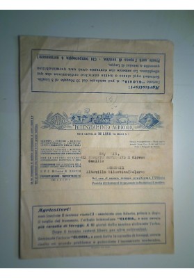 Stampato Pubblicitario "S.A.P.A. Potenziamento Agricolo - ERBAIO ROTATIVO INTERCALARE GLORIA" 1949