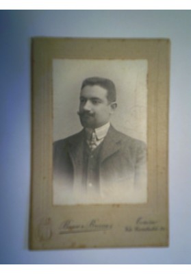 Fotografia "RITRATTO MASCHILE BOSCO & BRITTA Torino Via Garibaldi, 26" 1895