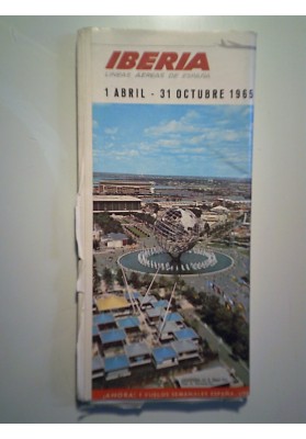 IBERIA AIR LINES OF SPAIN 1 APRIL - 31 OCTOBER 1965