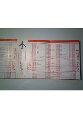 HORARIO  - TIMETABLE PALMA DE MALLORCA IBERIA