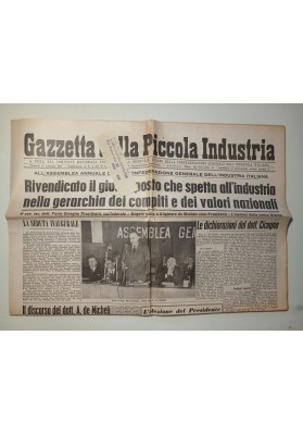 GAZZETTA DELLA PICCOLA INDUSTRIA Roma Venerdì 10 Febbraio 1960