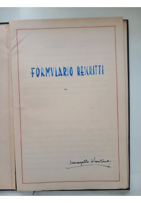S.C. CONCILII - NOTANDA DE RE AMMINISTRATIVA - FORMULARIO RESCRITTI