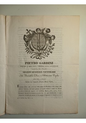 "Lettera Pastorale di Pietro Gardini, Vescovo di Asti 1832"