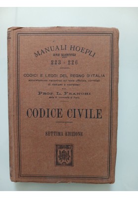Manuali Hoepli Serie Scientifica 223 - 226 CODICE CIVILE