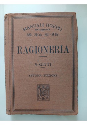 Manuali Hoepli Serie Scientifica 380 - 381 RAGIONERIA