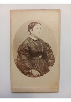 Fotografia Albumina "RITRATTO DU DONNA" Fiotografo Gustavo Ponti, Milano 1875