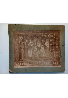 Fotografia Albumina "RAVENNA - S. Vitale. Corte di Teodora (Mosaico del VI Secolo)" 1890