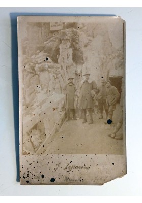 Fotografia Albumina di Giovanni Lazzaroni con manoscritto Medico Chirurgo, Grande Guerra 1918