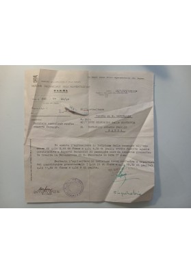 Documento "ORDINANZA ORIGINALE R.S.I. AMMASSO GRANO PARMA TRUPPE WERMACHT 1945"