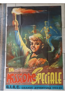Manifesto GIAC 1952 IN MISSIONE SPECIALE Delmas Azione Cattolica