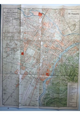 Mappa Antica "TORINO 1911 Esposizione Internazionale" Paravia
