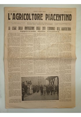 L'Agricoltore Piacentino Anno VIII - Numero 9 (5 Giugno 1938 - Anno VIII E.F.)
