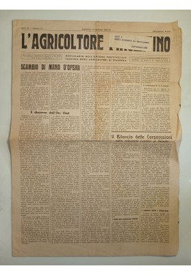 L'AGRICOLTORE PIACENTINO  Anno VII - Numero 10 ( 12 Giugno 1937 - Anno XV E.F. )