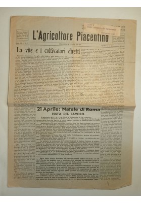 L'Agricoltore Piacentino  Anno VII - Numero 7 (15 Aprile 1937 - Anno XV E.F.)