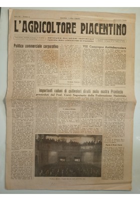L'Agricoltore Piacentino  Anno VIII - Numero 6 (5 Aprile 1938 - Anno XVI E.F.)
