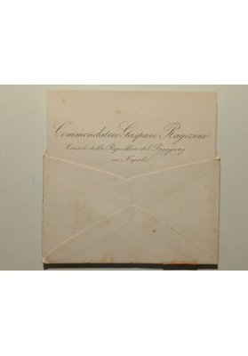 iglietto e Busta Console Paraguay Gaspare Ragozini Napoli