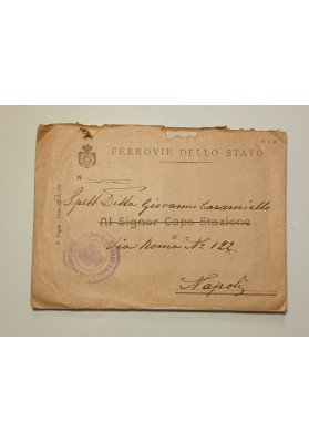 Ferrovie dello Stato: Lettera per i danni del nubifragio sulla linea Napoli-Salerno alla Ditta Caramiello - 1918