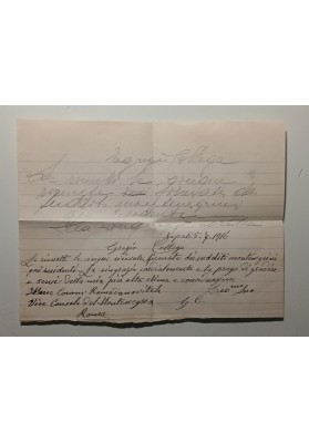 Lotto di 3 Documenti del Consolato del Montenegro: Nomina, Busta e Minuta (1900-1916)