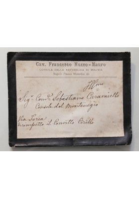 Lettera di Condoglianze del Console di Bolivia al Console del Montenegro (1892)