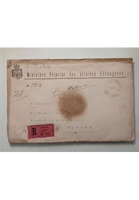 Crisi Bosniaca 1908: Circolare Diplomatica Originale Montenegro a Napoli