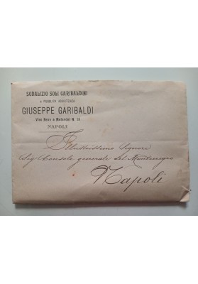 Omaggio a Re del Montenegro 1911: Lettera Sodalizio Soli Garibaldini Napoli a Console
