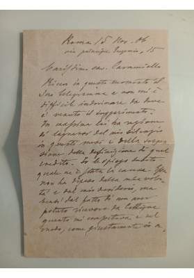 Crisi Finanziaria e Lutto 1906: Lettera di Eugenio Popovich a Console Caramiello