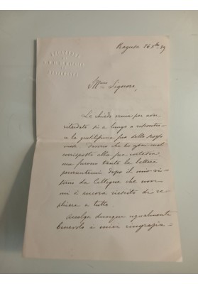 Historia – Documento Diplomatico / Legazione d’Italia in Montenegro (1889)