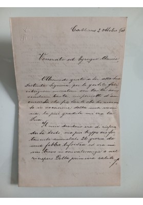 Lettera 1906 Ramadanovich da Cattaro a Console Caramiello Napoli - Nomina e Calendario Giuliano
