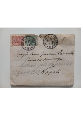 Lettera 1908 Minuta Caramiello da Napoli a Popovich Roma - Sollecito Debito Pasqua