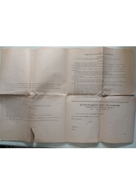 Invito 1911 Convegno dei Consoli Roma a Console Caramiello Napoli - Storia Diplomatica