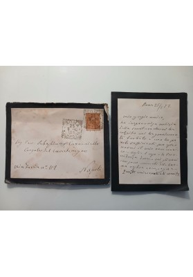 Diplomatica Montenegro (1892): Lettera autografa di Michelangelo de Leyva a Caramiello