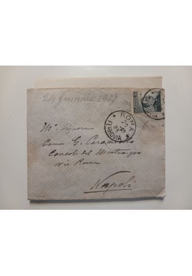 Montenegro. Lettera e Busta di Eugenio Popovich a Giovanni Caramiello (Debito e Viaggio a Cettigne, 1907)