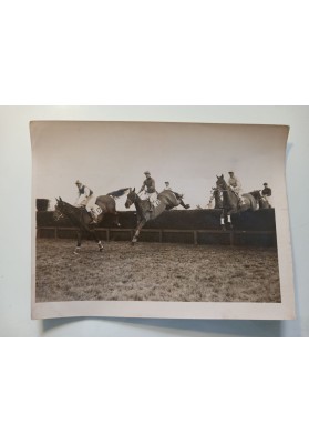 FOTO EPOCA 1923 Winchester Chase Ippodromo Newbury Corsa Cavalli Siepe Agenzia ARGO